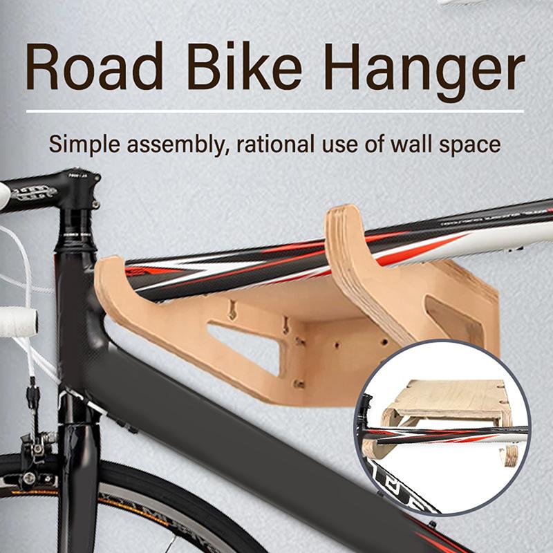

Настінна стійка для велосипедів Внутрішній дерев яний гачок для зберігання велосипедів зі знімною полицею Тримач для велосипеда Підставка для виставки Органайзер Економія місця one size