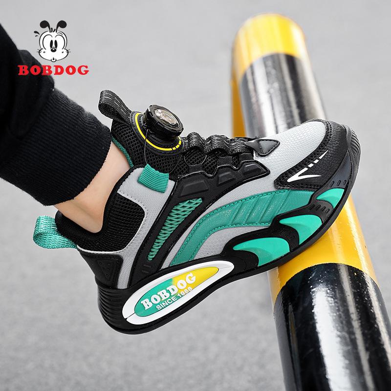 

Babu Bean students boys shoes 2025 autumn and winter new middle-aged and older children s sports shoes leather surface non-slip running shoes tide 29