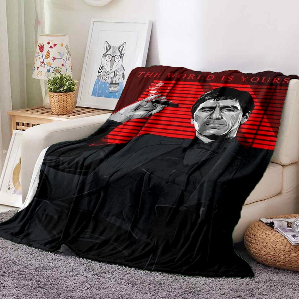 Scarface World Flannel Blanket Throw Blanket Soft Warm Sofa Bed Camping Home Decor Unique Christmas Gift C9211127
