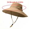 Adjustable Wide Brims Sun Hat For Men With Removable Top Panel Breathable Outdoor Fishing Cap Sun Protections