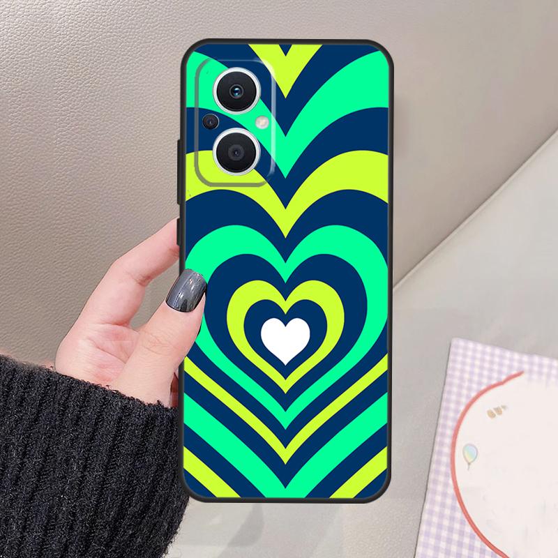 Latte Love Tunnel Brown Heart Funda For OPPO Reno 14 10 11 12 13 Pro 12F 11F 13F 14F 7 8 Lite OPPO Find X9 X8 X6 Pro Case