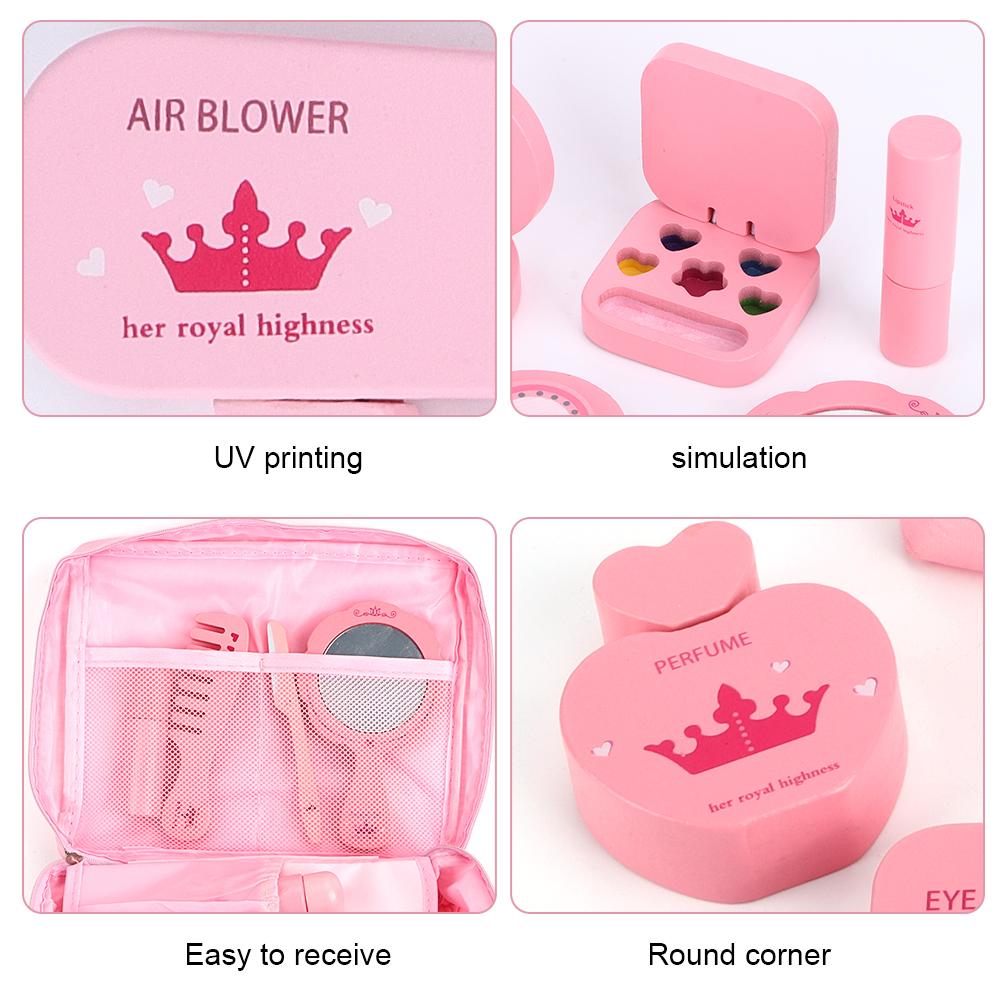 Baby Mädchen Make-up Spielzeug Set Holz Simulation Rollenspiel Kosmetikset Geschenk
