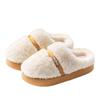 velvet cotton slippers home cotton mop autumn and winter indoor home non-slip couple slippers shoes bag head shoes