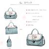 NICOLE & DORIS Retro-Style Women's Waterproof PU Leather Handbag, 2-Way ShoulderCrossbody Bag, Small, with Printed Design, Stands Up, and Studs,
