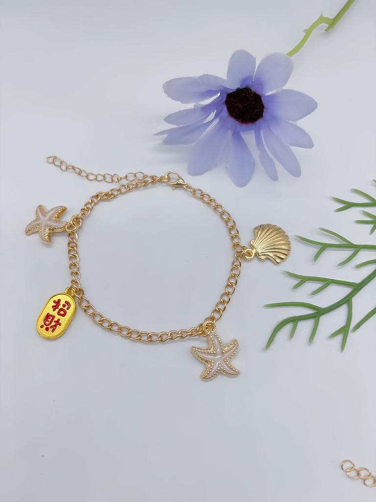 Mode Retro Zomer Hete Verkoop Zinklegering Bedel Twee Draagbaar Sprankelend Onbeperkt 8-Figuur Enkelband Armband Twee Sprankelende Voet Zirkonia