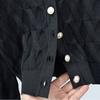 High Quality Recommend Spring and Autumn round Neck Classic Style Pearl Buckle Drape Knit Lines Long Sleeves Short Cardigan Coat Women