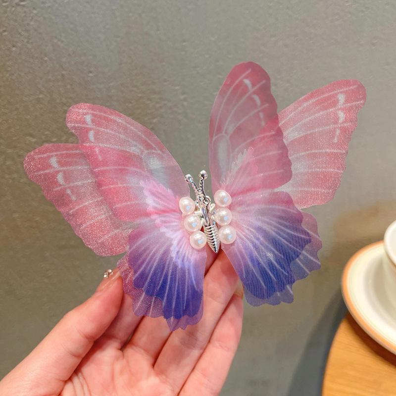 

Заколка для волос «Русалка» с кристаллами и бабочкой — модная заколка для волос «Сказка» 2024 года для женщин