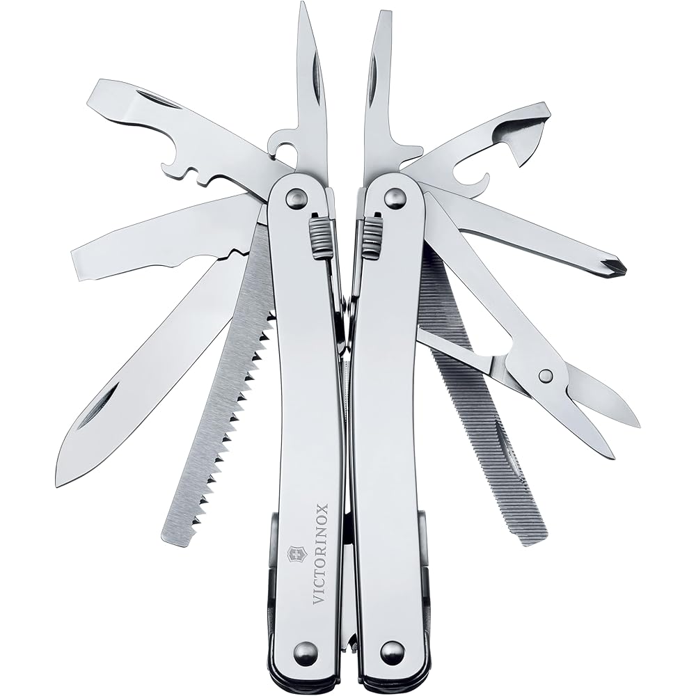 Victorinox SwissTool Spirit X Plus Silver Multi-Tool with 35 Functions and Nylon Case