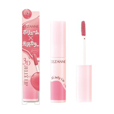 Cezanne 3D Jelly Lip 02 Milk Rose Glossy Milky Translucent 5g, Lip, Rose,