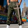 Venkovní pánské sametové volné jednoduché retro trendy sportovní joggingové kalhoty