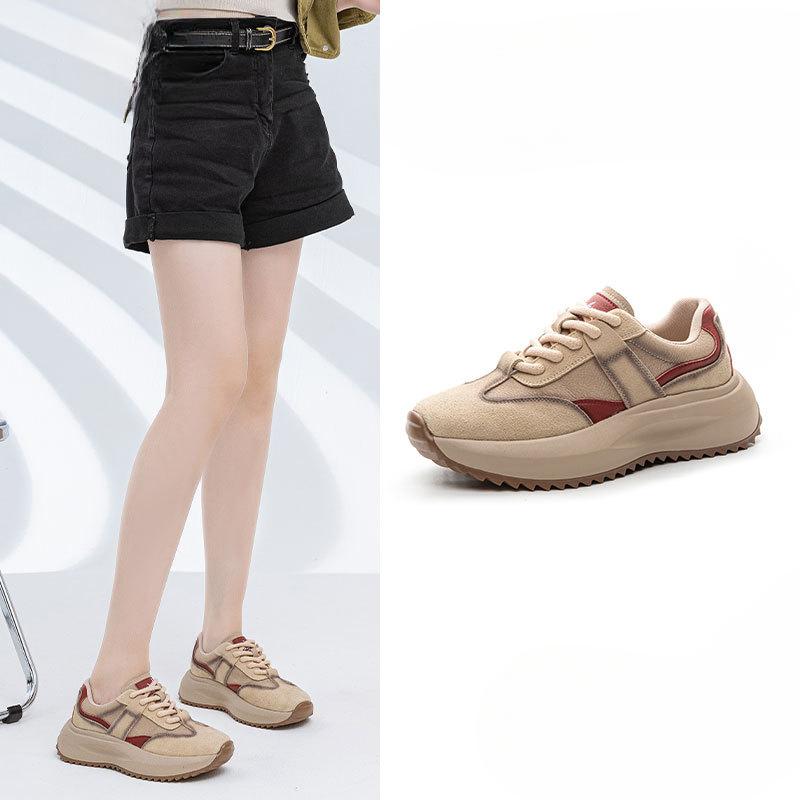 Thick-soled Dad Shoes Retro and Versatile Casual Shoes Soft-soled Sports Shoes Women's Shoes