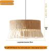 Wabi-Sabi Retro Hemp Rope Tassel Chandelier for Bedroom or Living Room