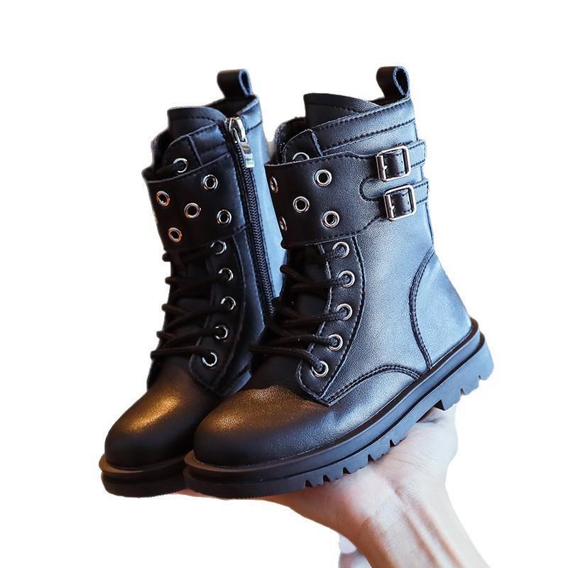 Girls' British-Style Princess Boots: Stylish Side-Zip Short Boots for Performances and Parties