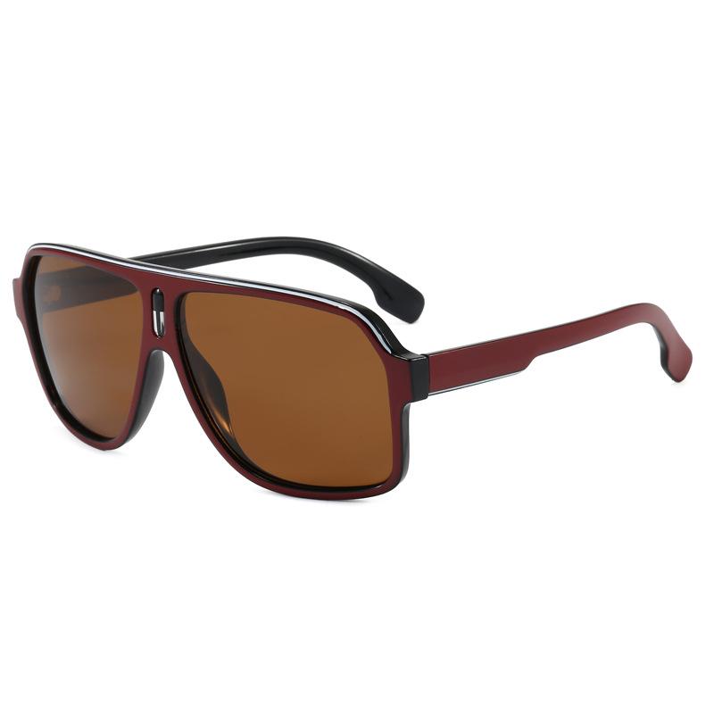 Large frame outdoor mountaineering cycling sports sunglasses men s and women s same retro fishing glasses Polarized sunglasses
