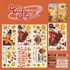 Thanksgiving Cartoon Maple Leaf Gnome Window and Wall Clings 