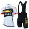 Jumbo Visma Cycling Jersey Set Short Sleeve Mens Breathable Quick Dry Mountain Road Bike Apparel