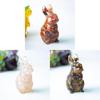 Resin Crystal Standing Bunny Decor For Home Office Gift Collectible