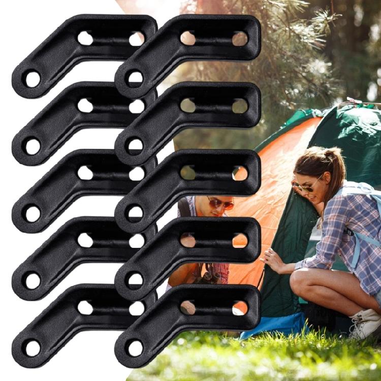 10Pcs Professional Tent Rope Adjuster Quickly Adjust Cord Lock With Triple Eye Designs Outdoor Survival Tent Equipment