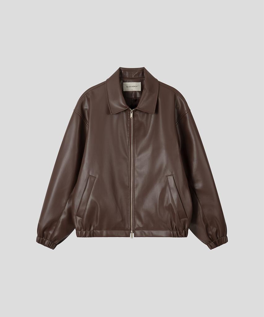 Black Moment Signature Synthetic Leather Oversized 2-Way [Brown]