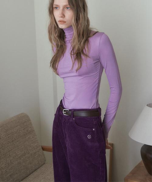 HAINT Hazel Straight-Cut Corduroy Pants 6Col_Purple