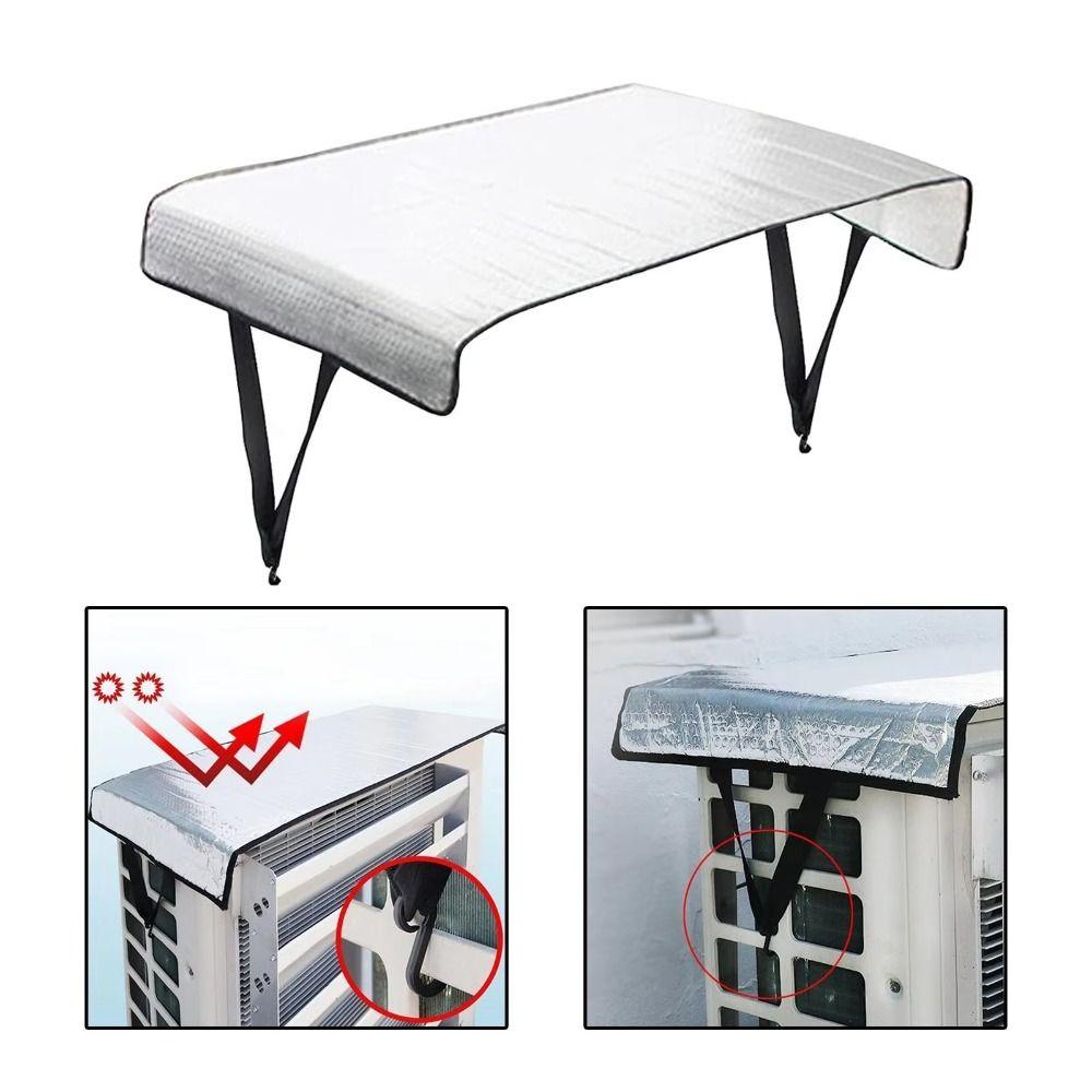 Silver Air Conditioner Cover Aluminium Foil Waterproof Dust Cover Waterproofs Cleaning Bag  Outdoor