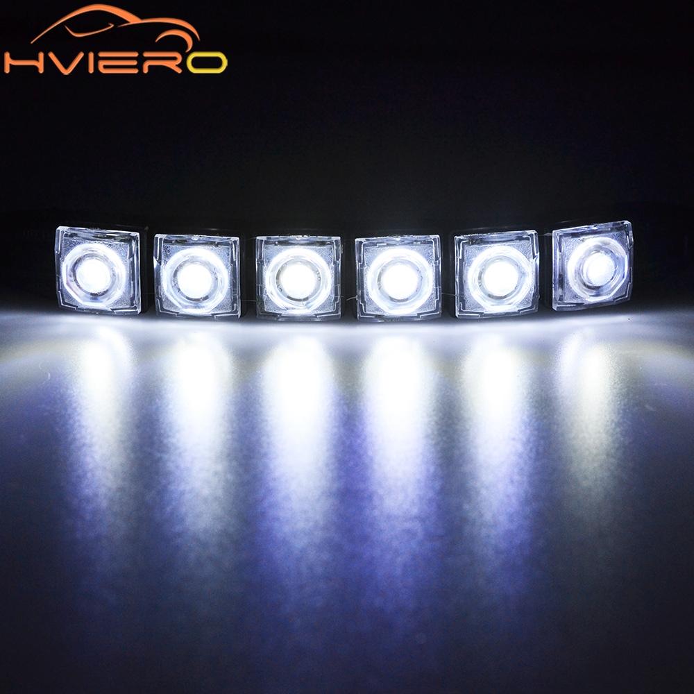 1pcs Waterproof Multi Colors DRL Light Cars Autos Decorative Flexible Daytime Running 6LED Car Driving Strip Styling Headlights