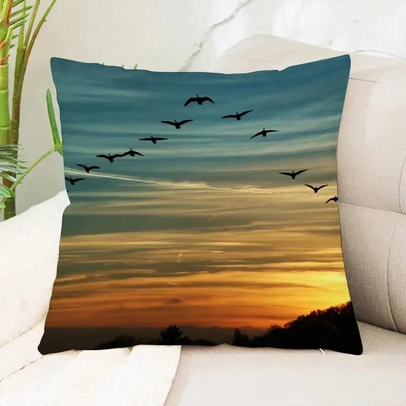 Luxury Home Decor Pillow Cover Car Living Room Sofa Cushion Cover Wave Beach Pattern Cushion Cover