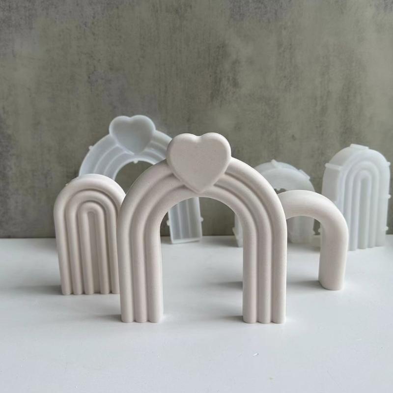 Arch Shaped Silicone Mold Handmade Scented Candle Table Ornament Mould Non-stick