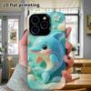 Phone Case: 2D Flat Design Suitable for iPhone 18 17 16 15 14 13 Pro Protective Case, Blue Little Dolphin, Perfect Christmas and Halloween Holiday Gif