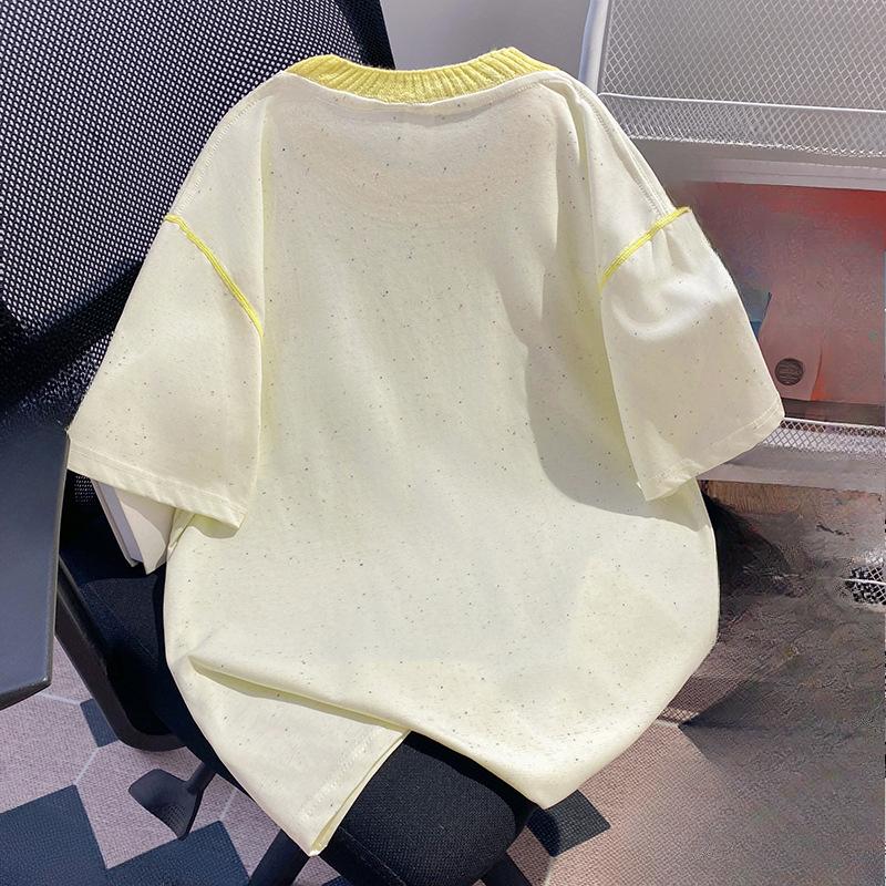 Extra-large Embroidered Design Sense, Niche Short-sleeved T-shirt