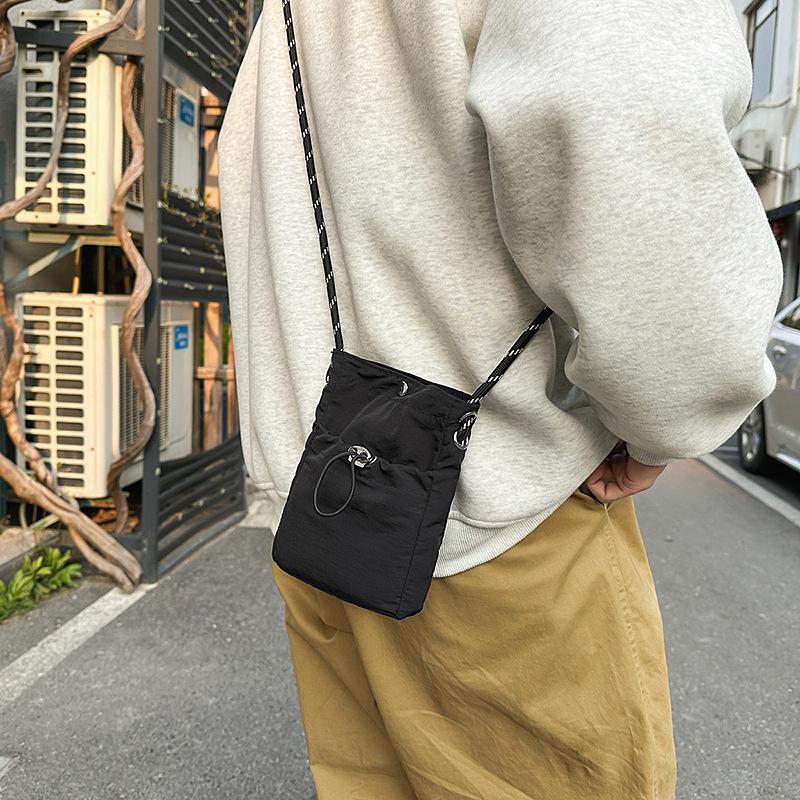 Summer mobile phone small bag men's and women's ultra-light solid color simple messenger bag sports cycling small satchel walking backpack