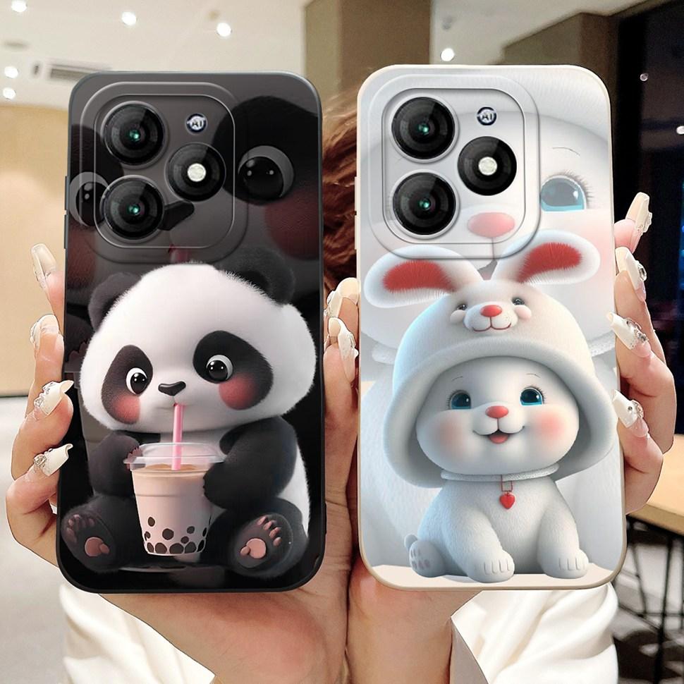 For ITEL A70 Case A665L Luxury Panda Painted Cover Silicone Soft TPU Phone Case For ITEL  A 70 80 A70 A80 ShockProof Back Cover