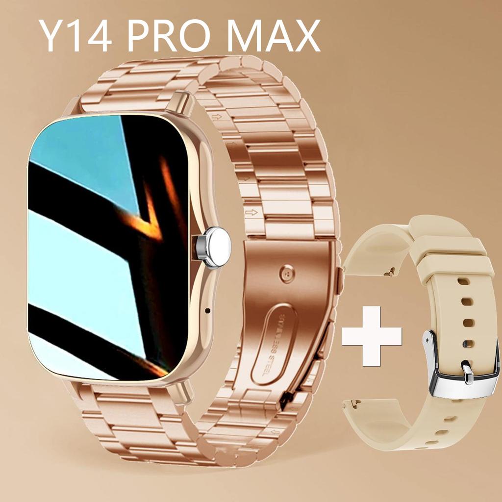 Y14 PRO MAX Orologio Intelligente da Donna Uomo Schermo a Colori Full Touch Chiamata Bluetooth Braccialetto Intelligente Impermeabile per la Vita Fitness Tracker Smartwatch