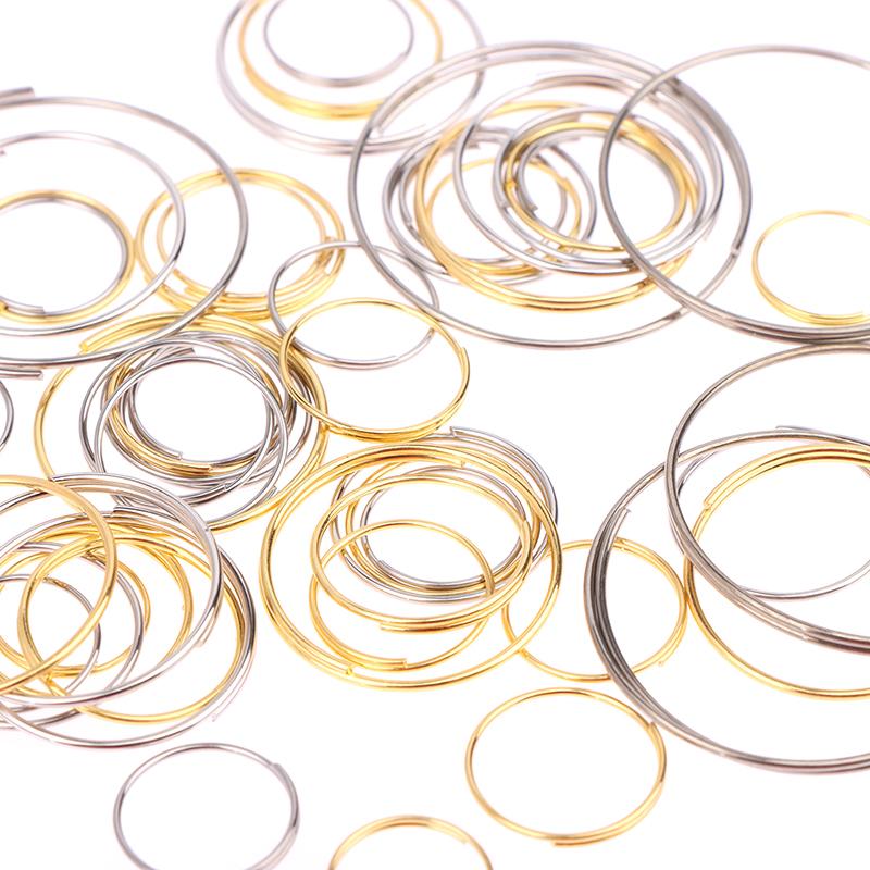 100Pcs 11Mm 12Mm 13Mm 15Mm 20Mm 30Mm Round Stainless Steel Ring For Chandelier  Bead Pendant Part Light Curtain Connector