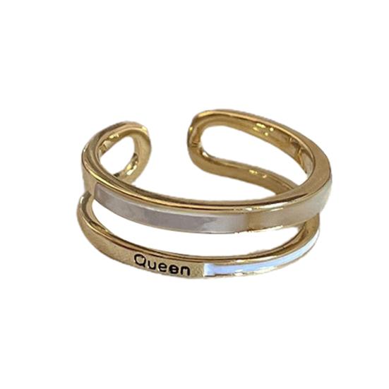 Otevírací nastavitelný šperk na prstýnek Vynikající geometrický prsten v japonském stylu proti vyblednutí na párty