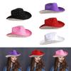 Cowgirl Hat Sparkly Cowboy Hat Panama Hat for Parties Music Festivals