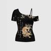 Y2K Print Slim Fit Short Sleeve Tank Top - Hot Girl Summer Style