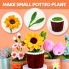 ShinyWay Crafting Mall Fluffy High-Density 114-Piece Artificial Flower Set 10 Colors Wire 6mm 30cm Florist Tape Glue Sticks Bouquet Skeleton Art DIY