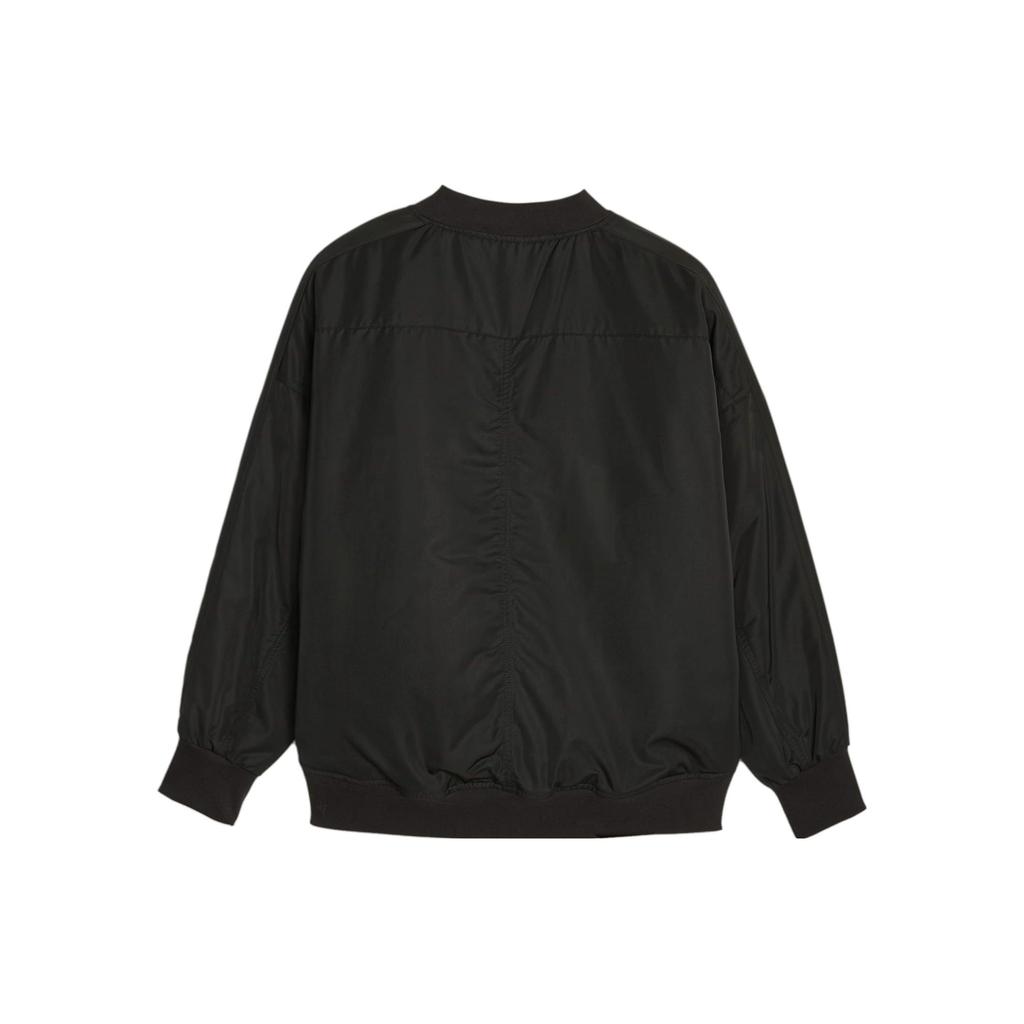 Puma T7 Bomber Jacket Solid Color Casual Logo Print Long Sleeve Jacket Women jackets Black 621689-01