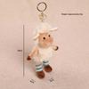 Cute Cartoon Plush Sheep Keychain Soft Fluffy Fabric Bag Charm for Women Girls Backpack Pendant Creative Gifts