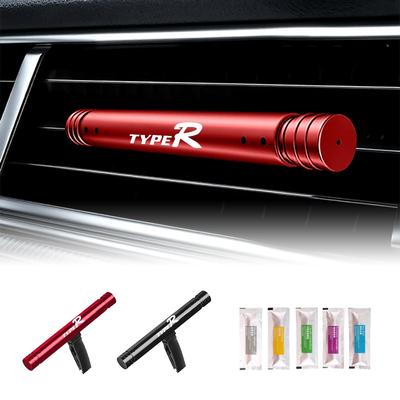 Type R Custom Car Air Air Conditioner New Type R Custom Metal Air Vent 5 Interchangeable Fragrance Beautiful and Stylish Interior Accessory Freshener,
