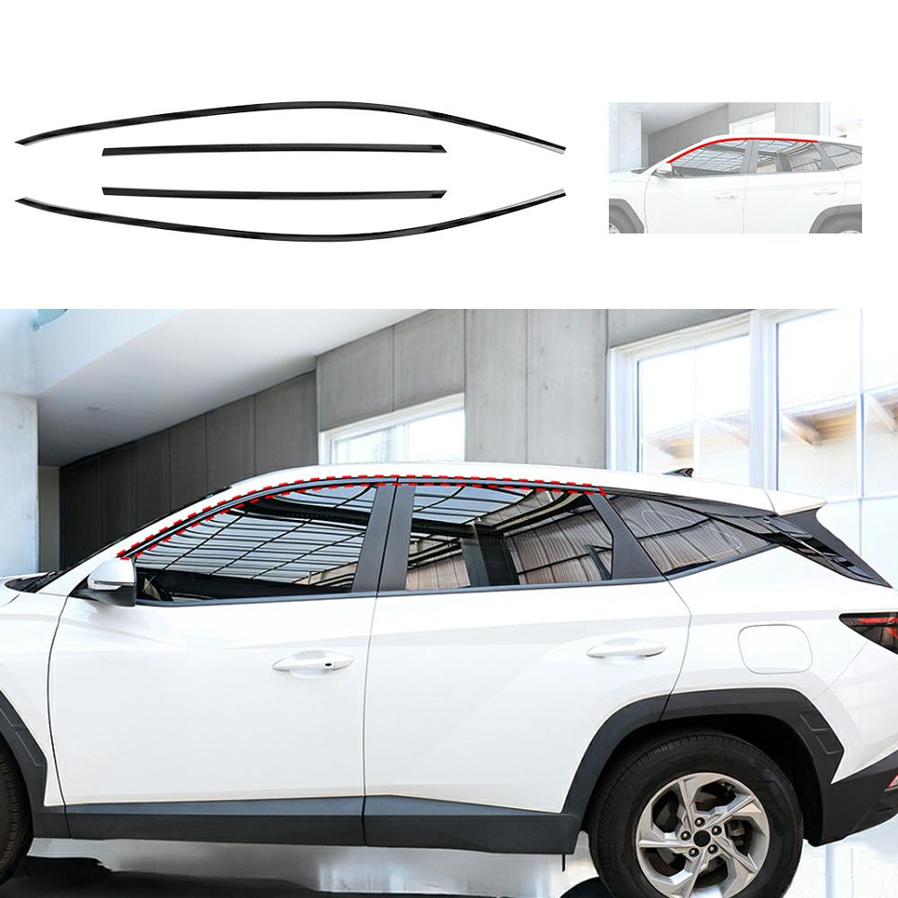 For Hyundai Tucson NX4 2026-2026 6PCS ABS Car Window Decorative Strip Button Side Panel Cover Trim D-pillar Window Trim Strip