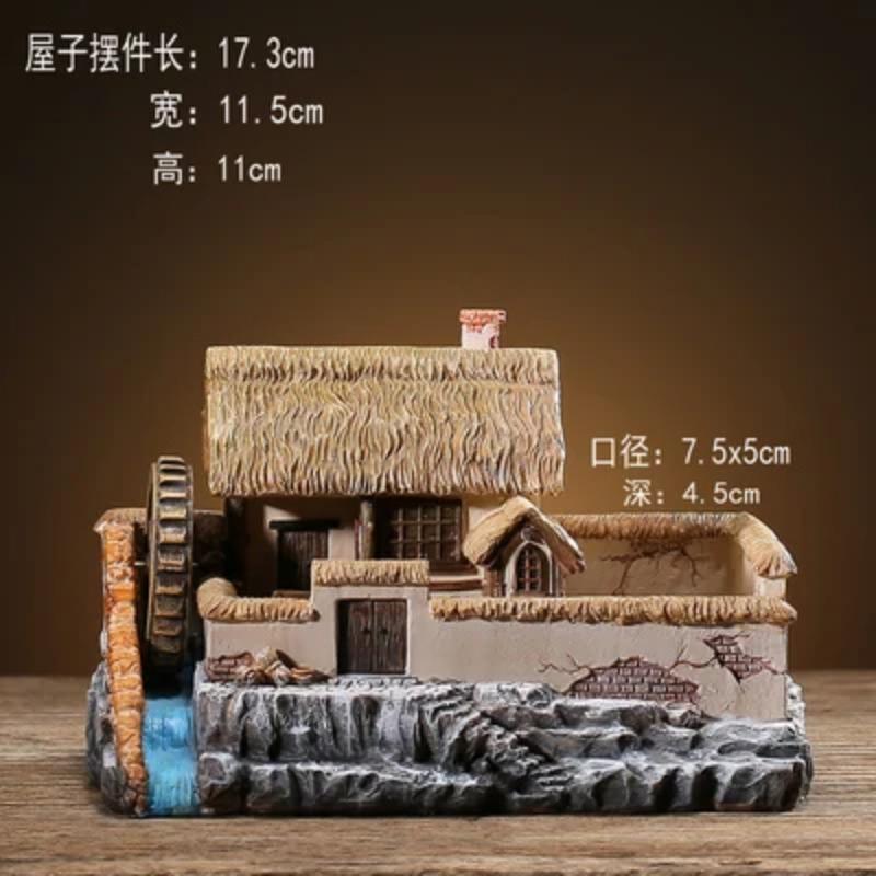 

Ретро Пасторальный Микро-ландшафт Бонсай Горшок, Креативное Украшение Интерьера с Индивидуальностью, Китайский Дом, Новый Medium