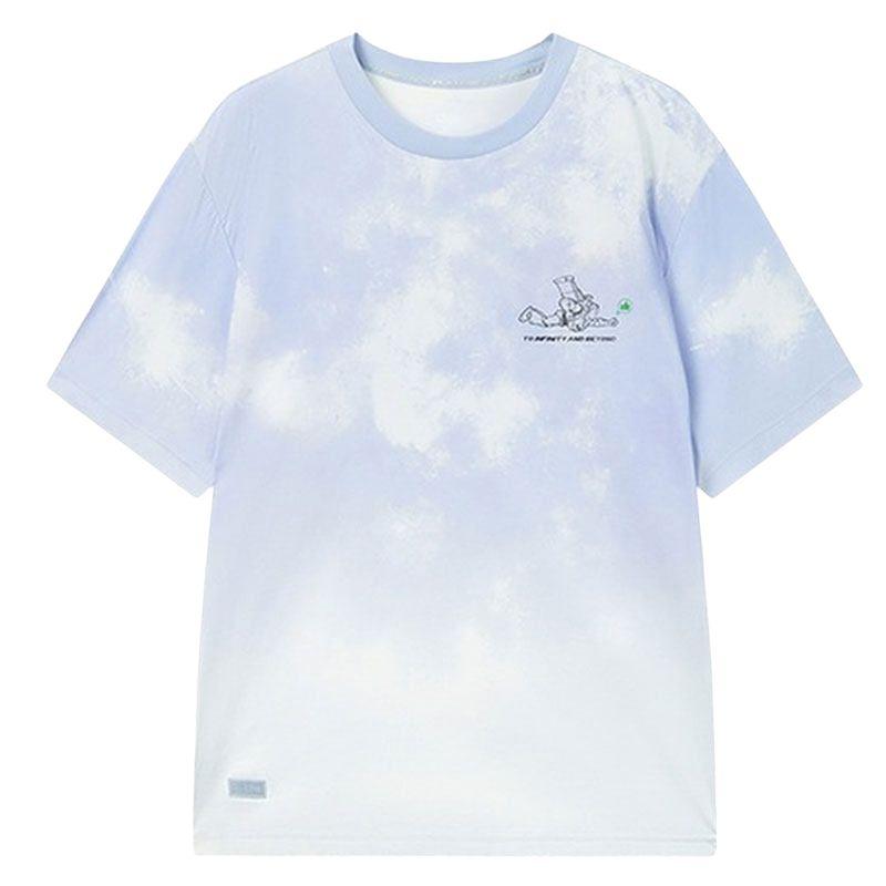 Li-Ning Gradient Letter Minimalist Versatile Casual Short Sleeve T-Shirt Men tops AHSWA37-1 S