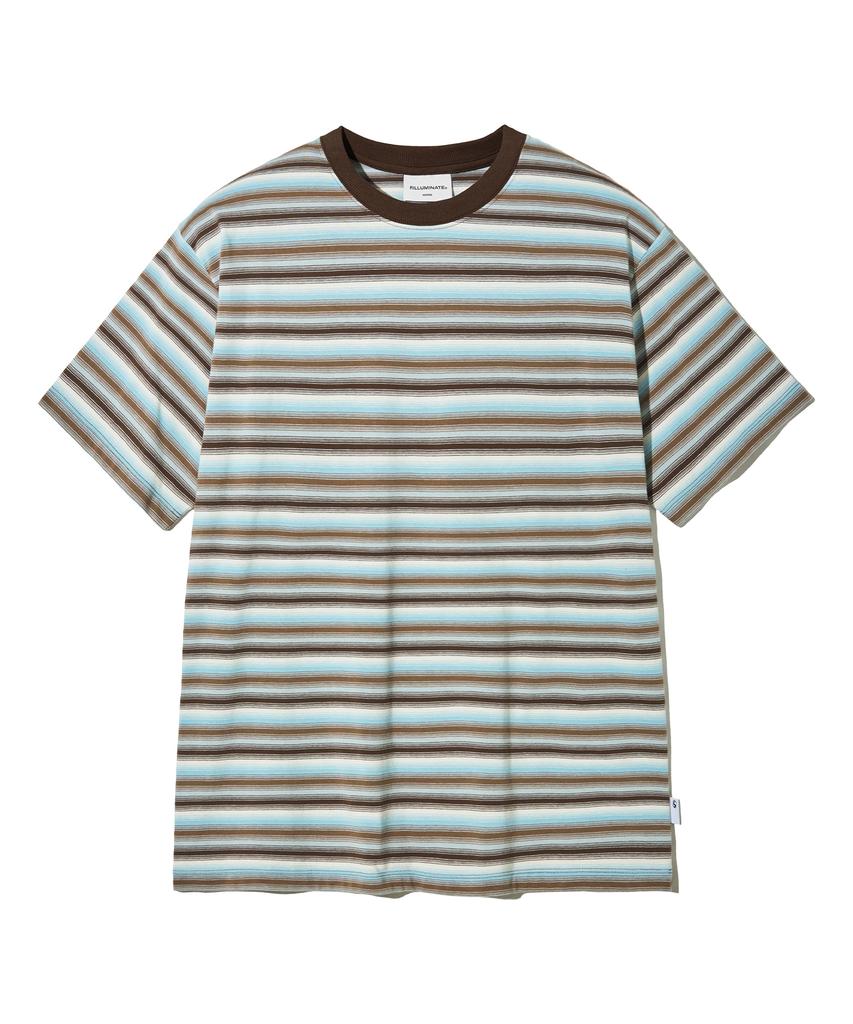 FILLUMINATE Mixed Color Striped T-Shirt - Brown