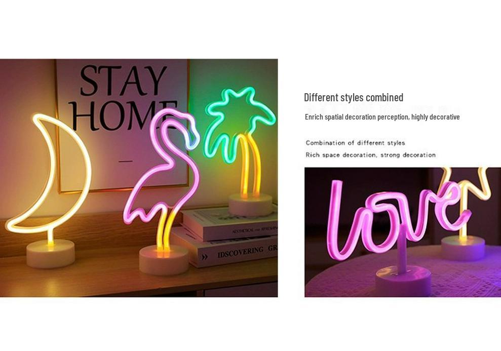 Luz de Mesa LED Neon para E-Sports e Decoração de Quarto