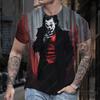 Joker Letnie Klasyczne Koszulki Męskie Zabawny Szkic Twarzy Jokera Clown 3D