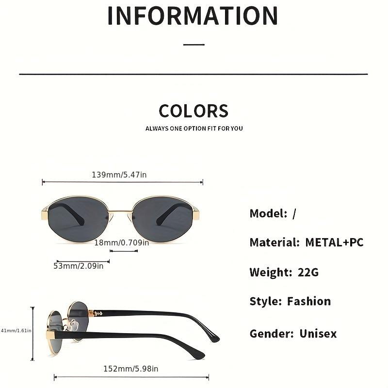 4-piece Set of New Fashion Trend Retro Style Women's Oval Sunglasses