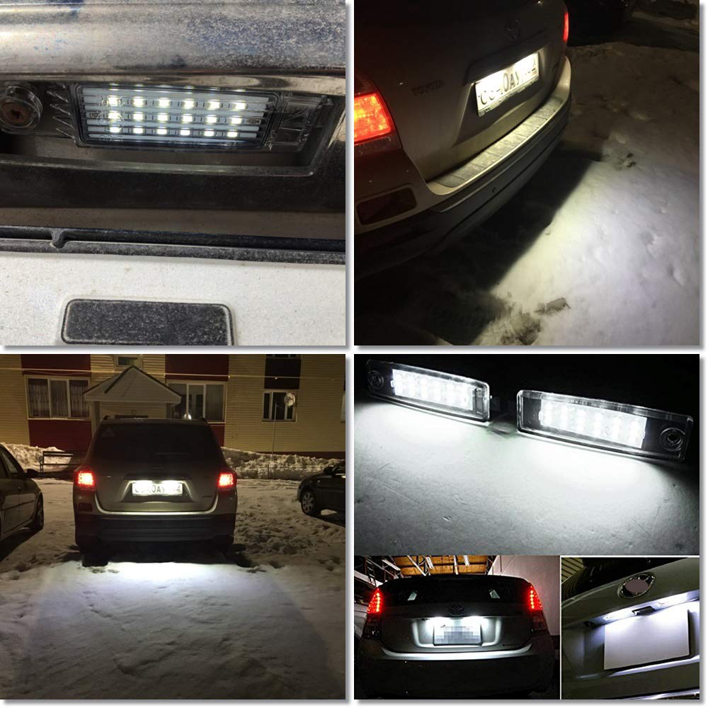 Compatible with Land Cruiser Lexus 2 LED Number License Plate License Bulb Vehicle Inspection T10 Bulb Number Plate White Vehicle Number Plate Light