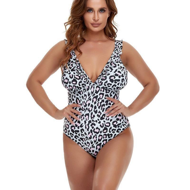 Womens Plus Size Floral Print Backless One Piece Swimsuit With Padded Bust No Underwire